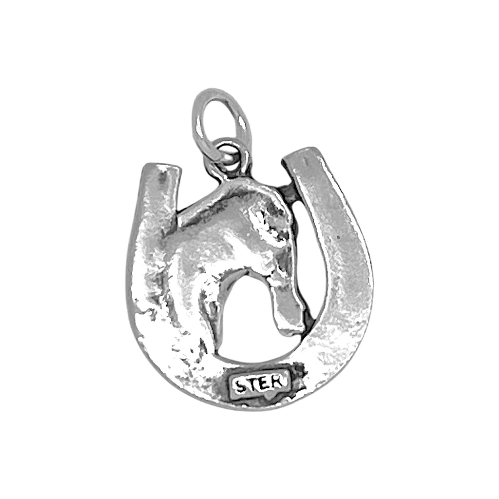 Horse in Horseshoe Charm-0798