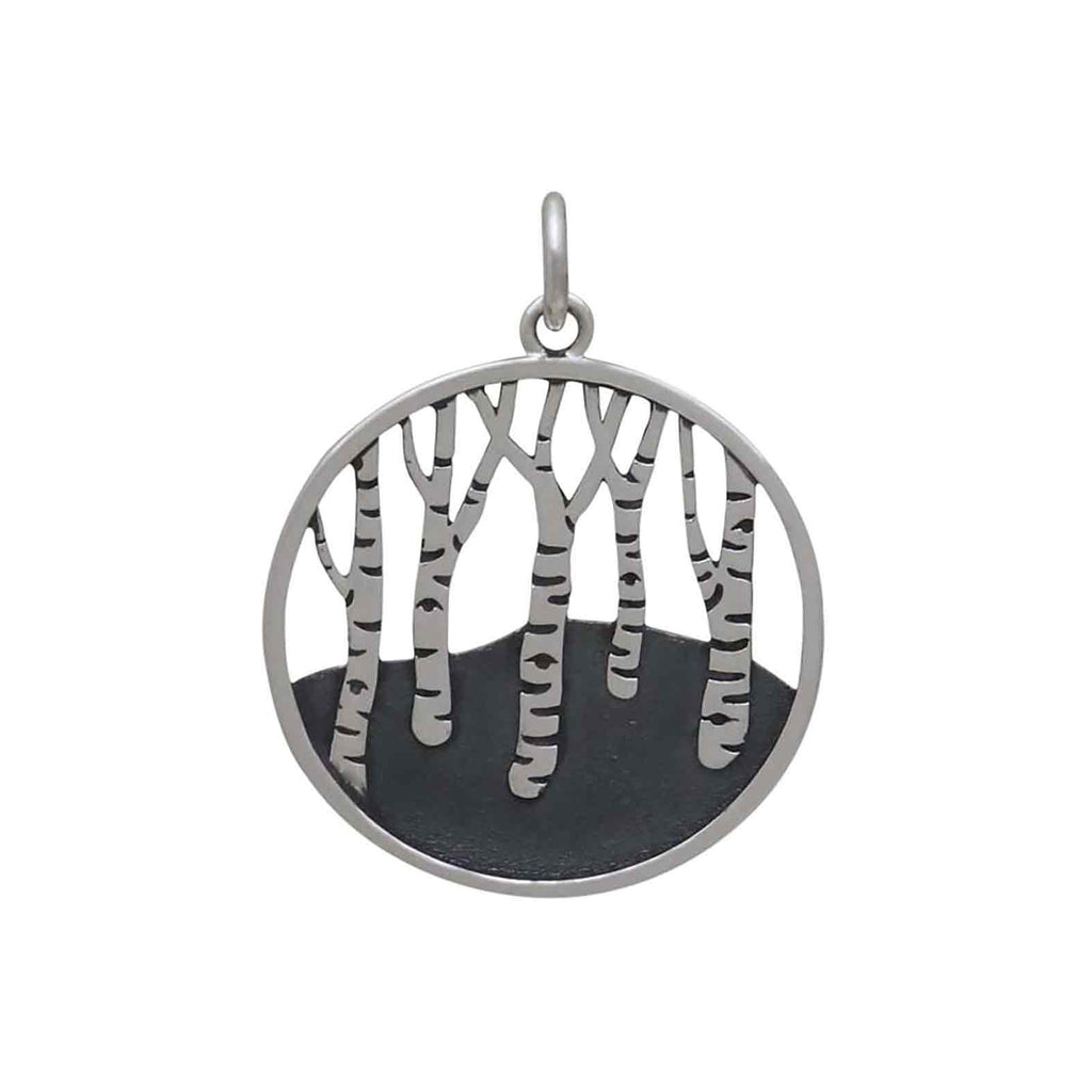 Birch Tree Forest Pendant-4239