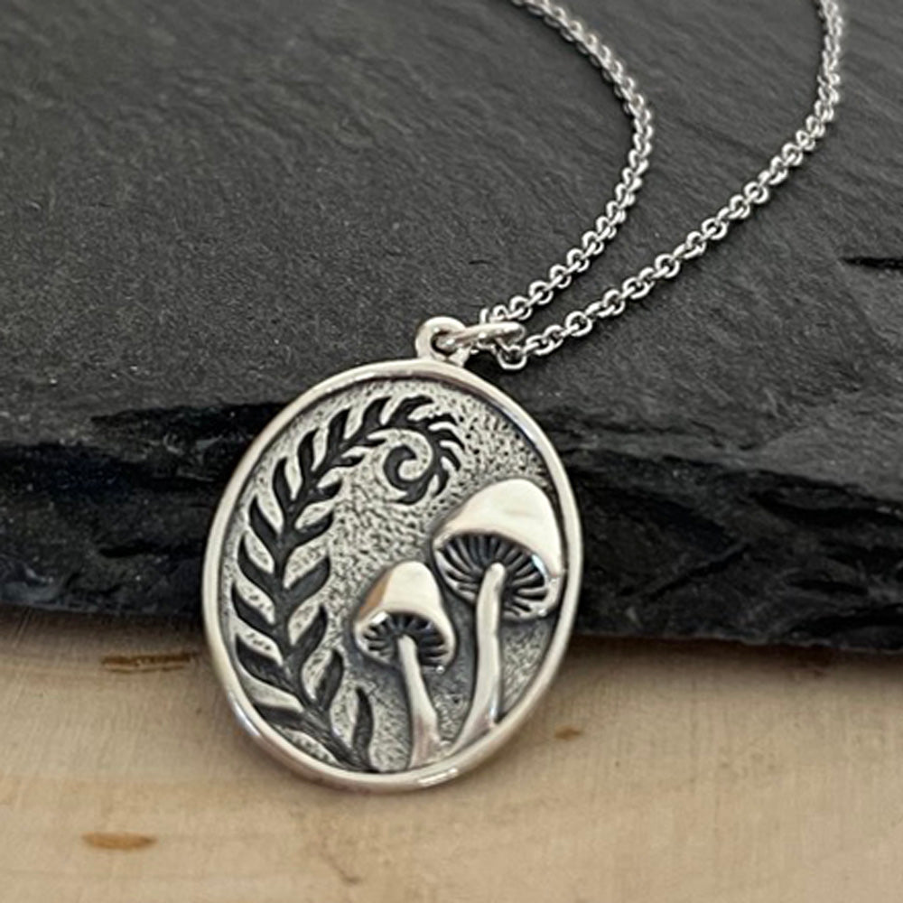 Fern & Mushroom Necklace-C124