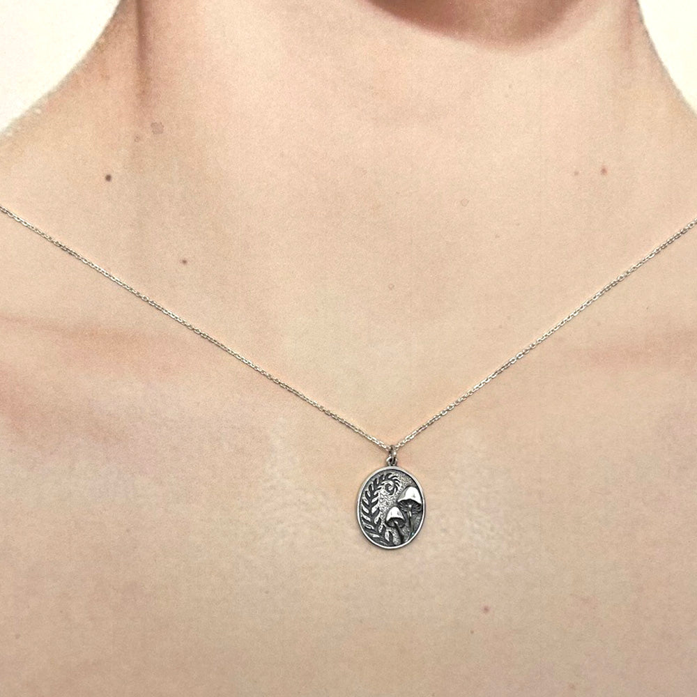 Fern & Mushroom Necklace-C124