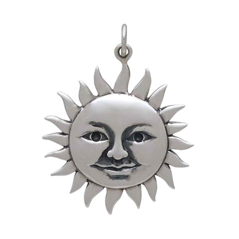 crescent moon and bronze sun Pendant-6454