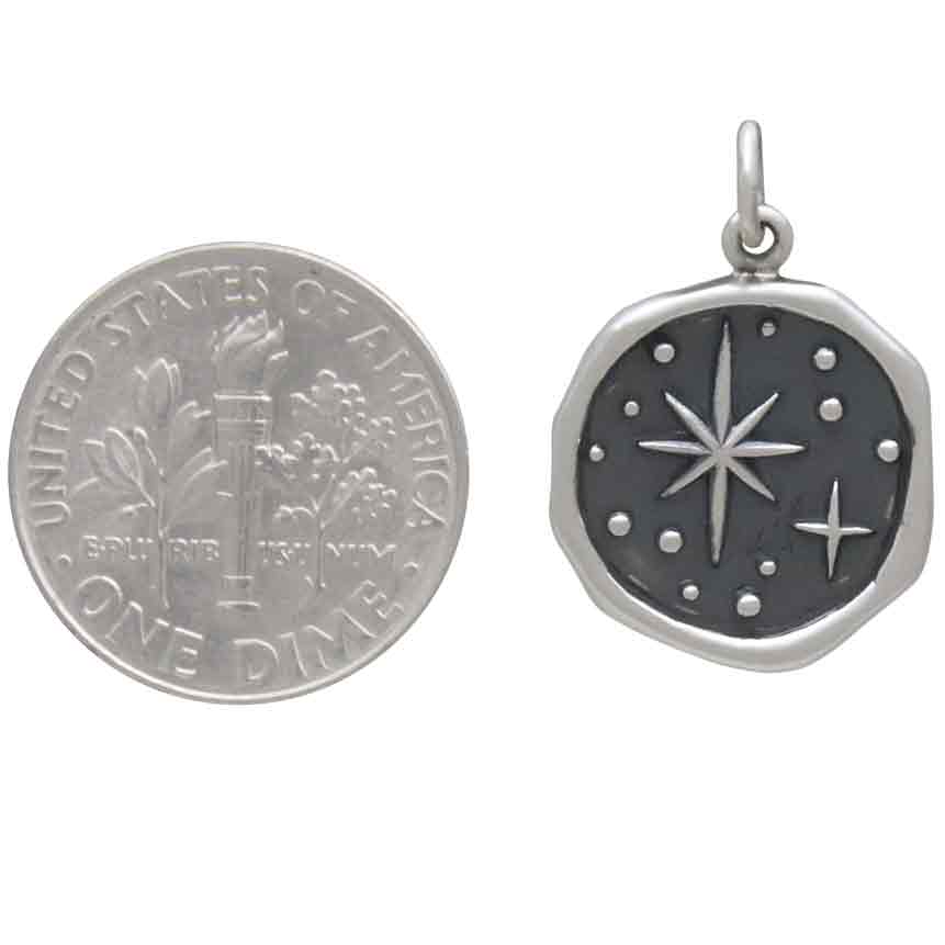 wax seal north star charm-6686