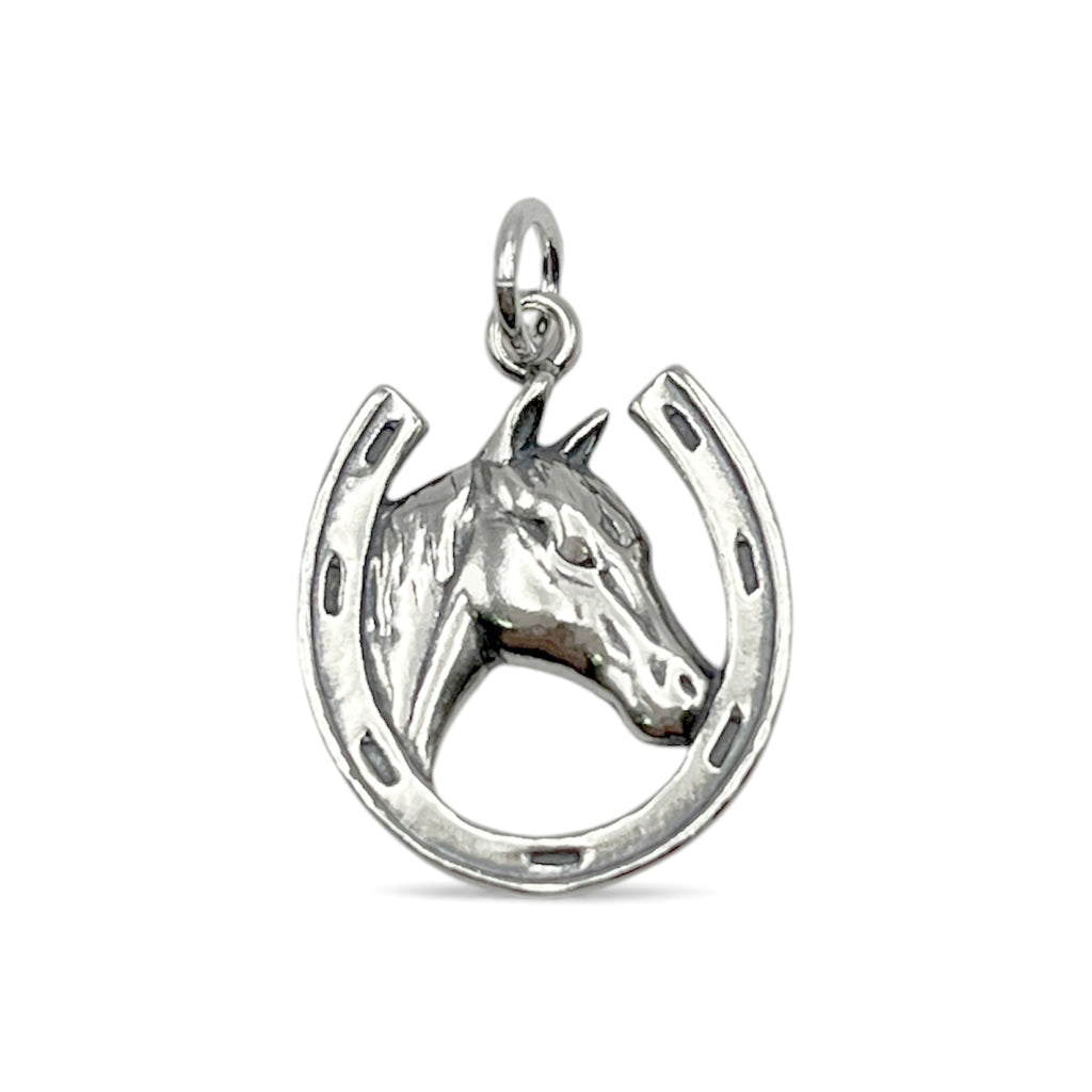 HORSE WITH HORSESHOE CHARM-C31