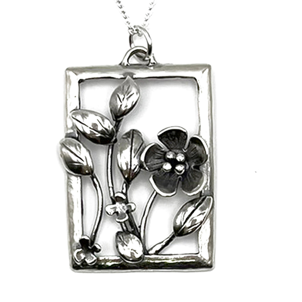 Framed Flower Necklace-PG54