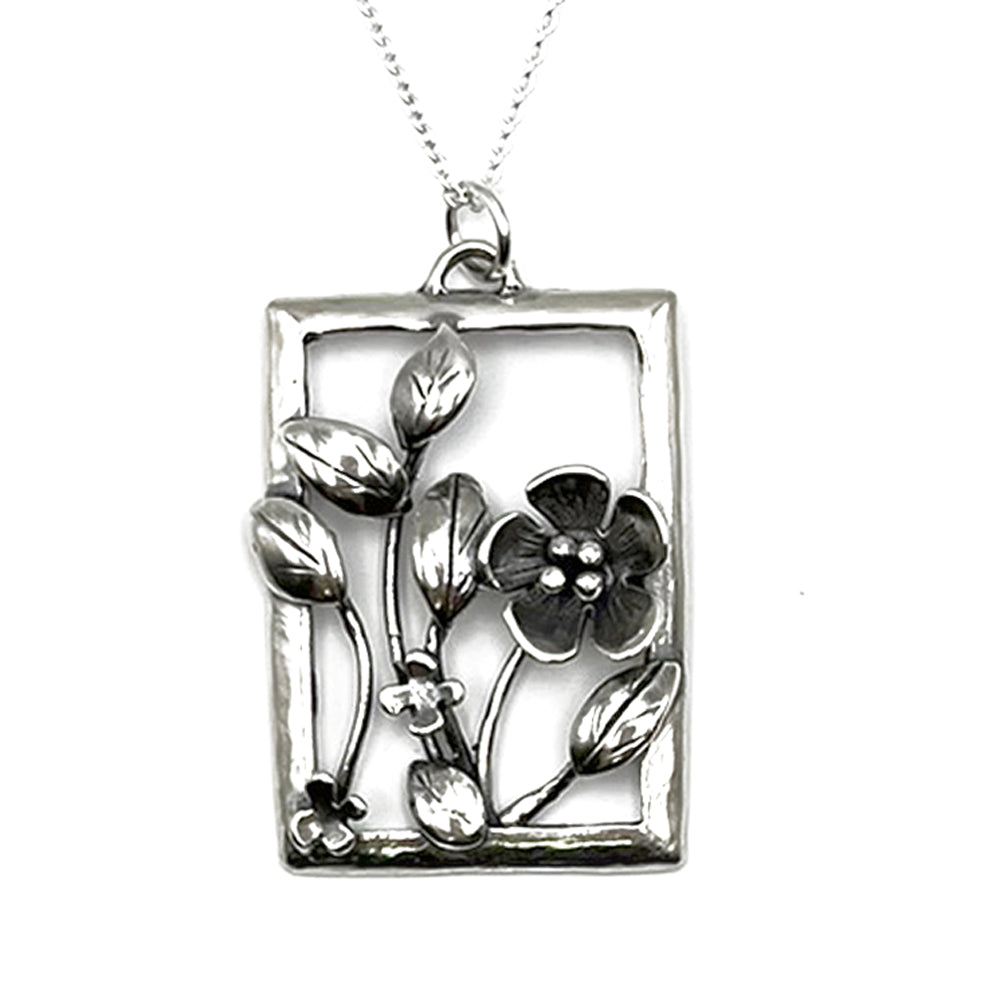 Framed Flower Necklace-PG54