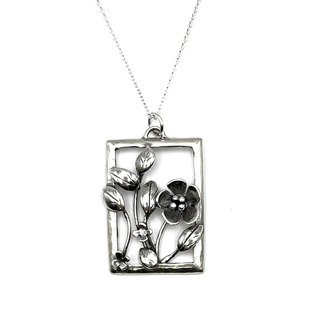 Framed Flower Necklace-PG54