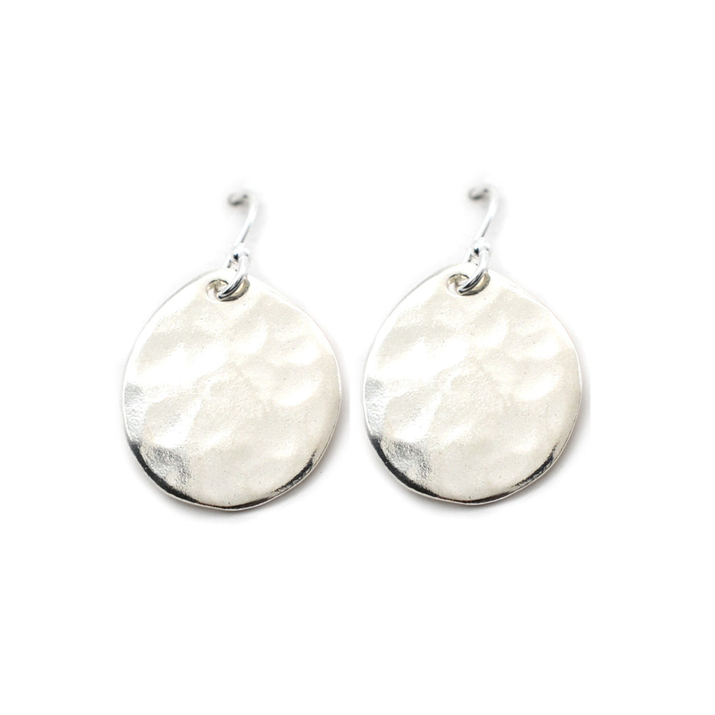 Hammered Disc Earrings-SOE
