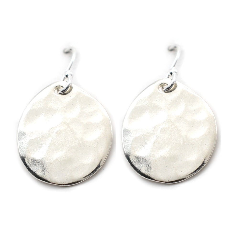 Hammered Disc Earrings-SOE