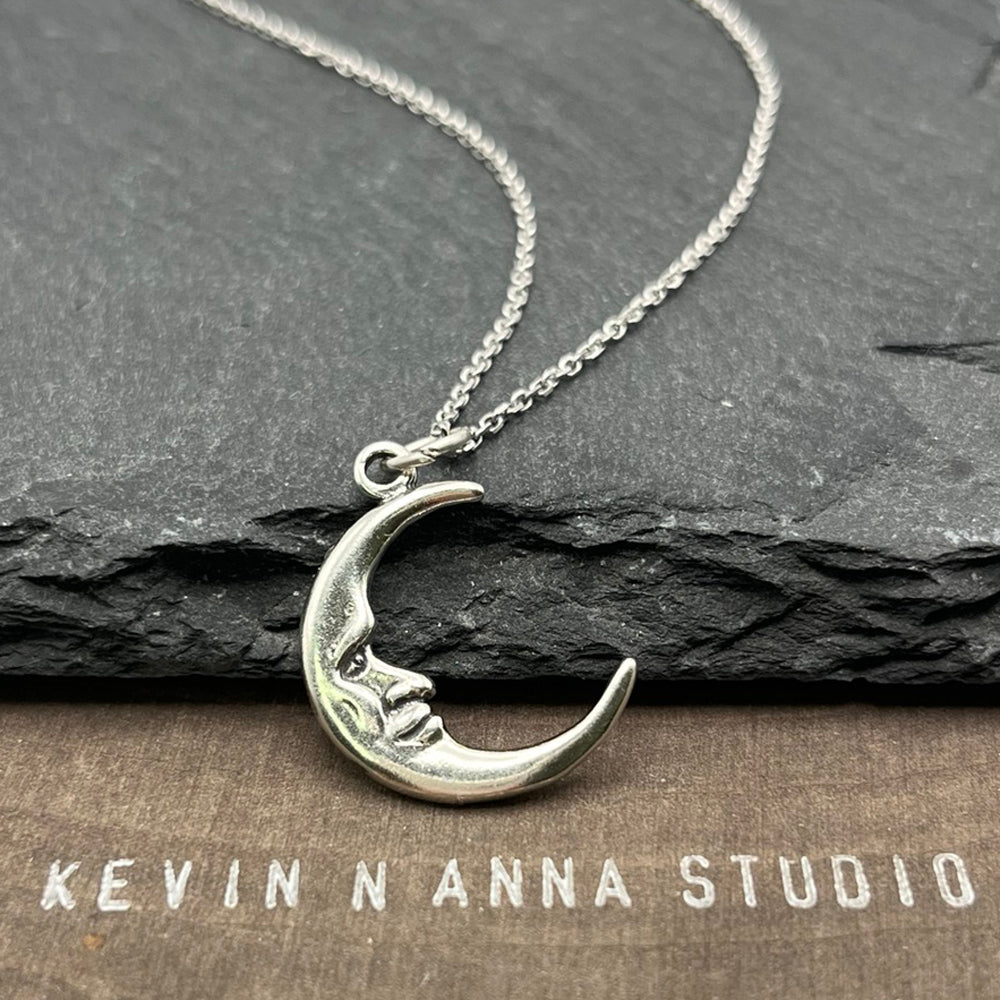 Man in the Moon Necklace-C144