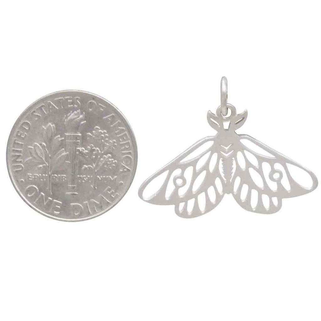 Openwork moth charm-1885
