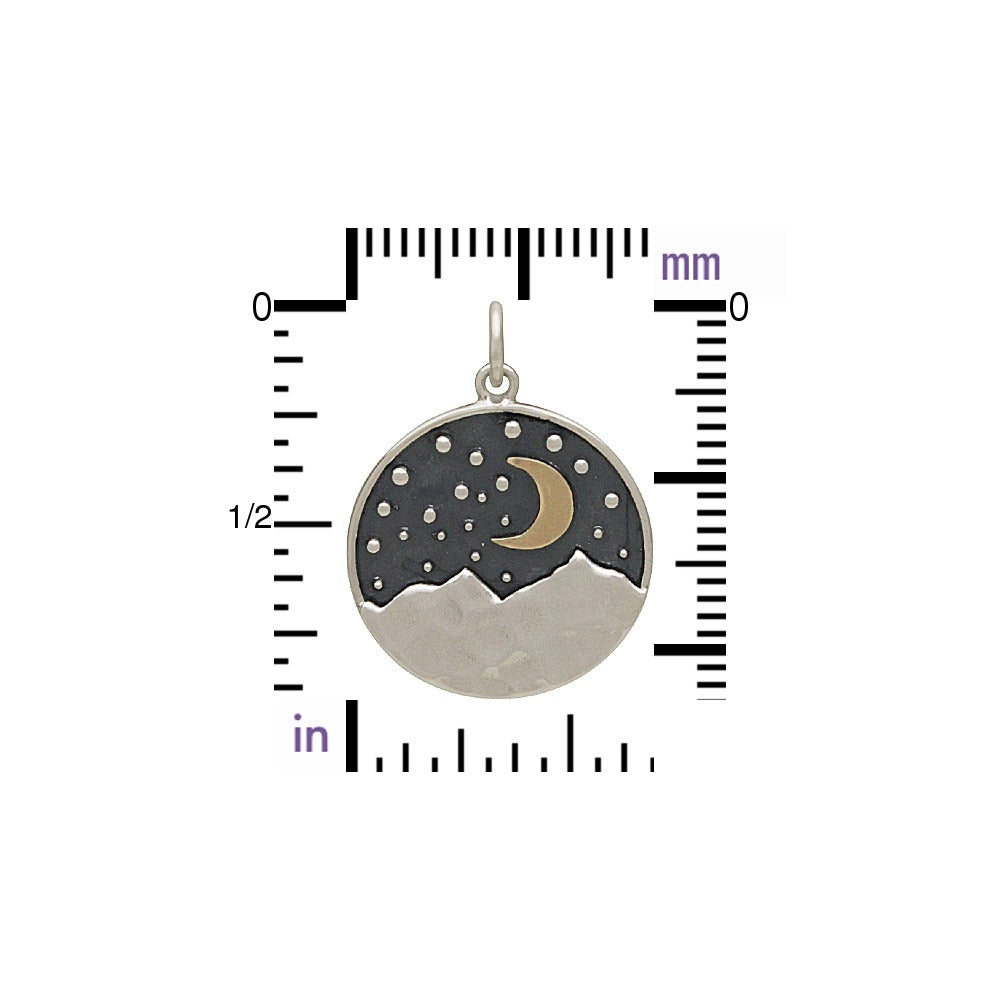 Mountain Pendant with Bronze Moon-3158 - Kevin N Anna