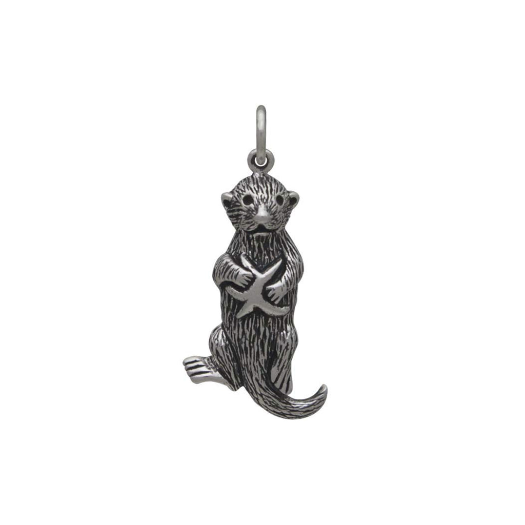 Sea Otter Charm with Starfish-4033
