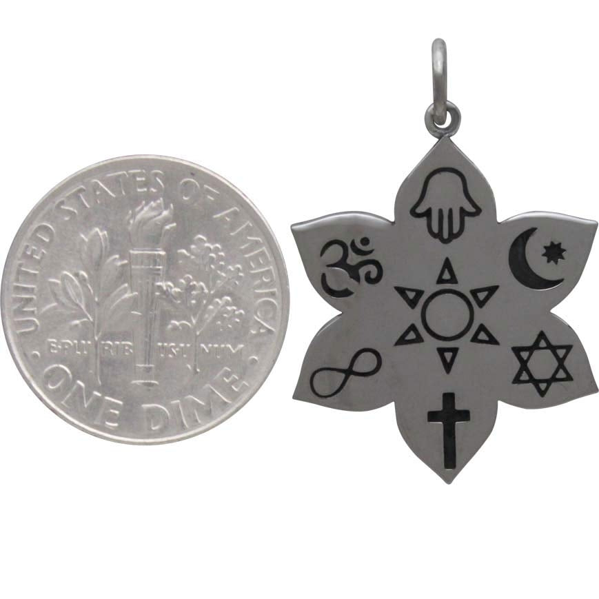 Spiritual Lotus Pendant - Religious Pendant-4063 - Kevin N Anna