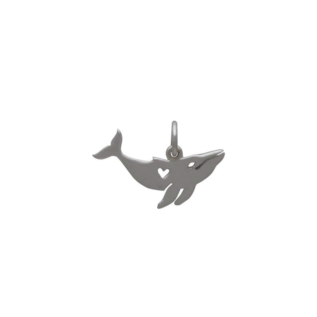 Humpback Whale Charm w Heart Cutout-4078