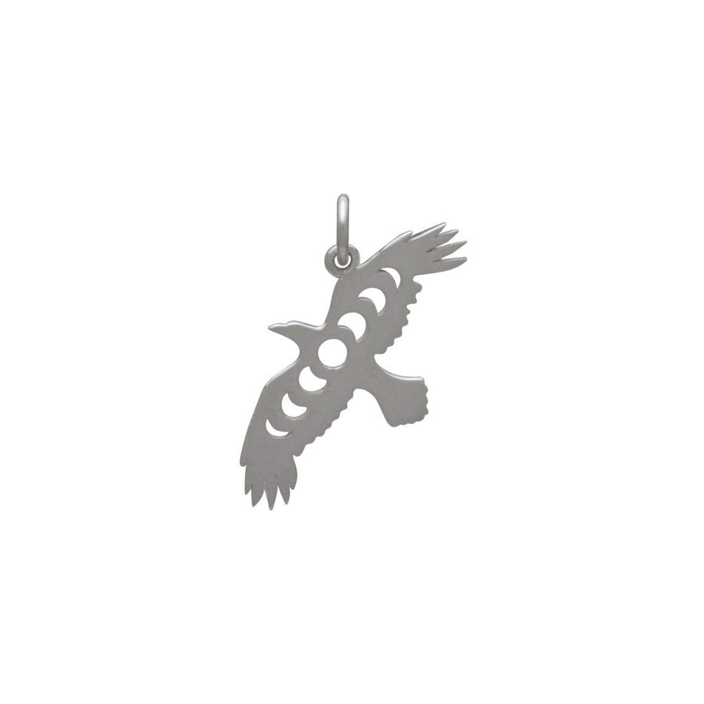 Raven Charm with Moon Phase Cutout-4084