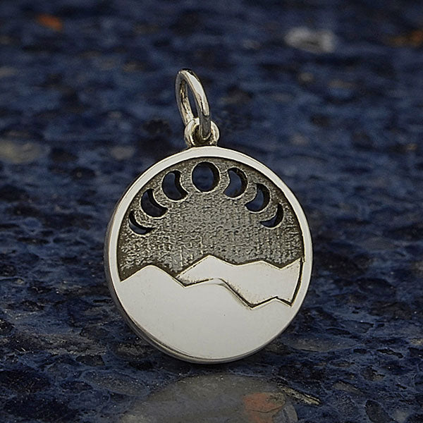 Mountain Charm w/ Moon Phase Cutouts-4085