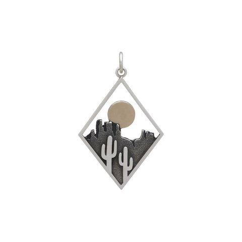 Bat Charm with Bronze Star and Moon-6319