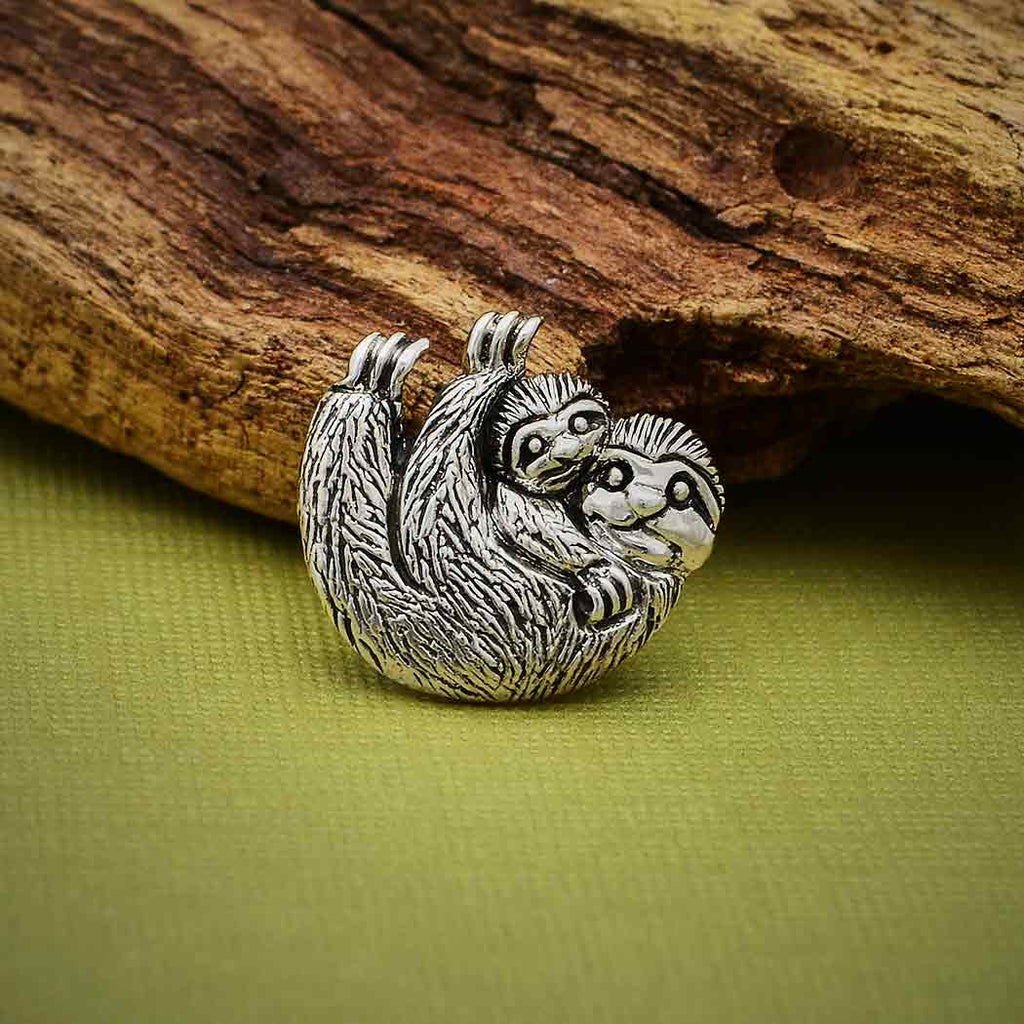 Mama and Baby Sloth Pendant-4174