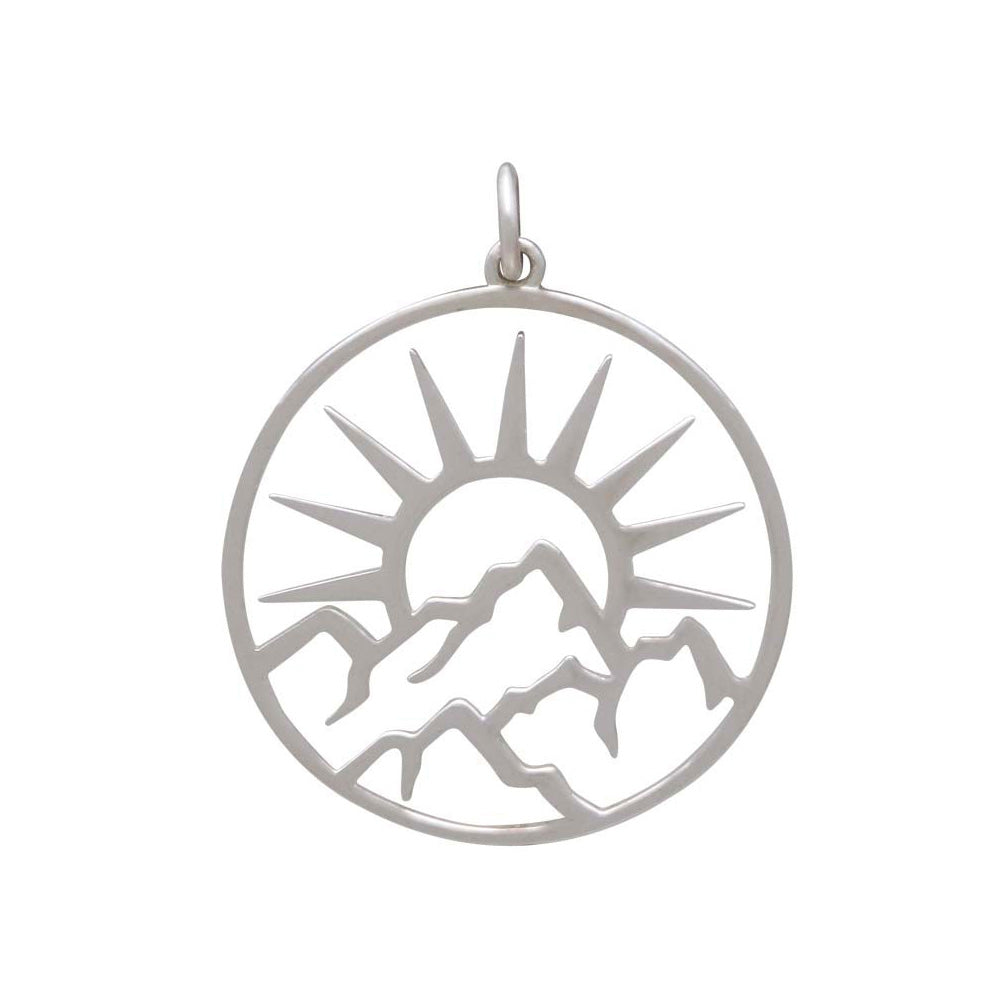 Openwork Sun Pendant with Mountains-4178