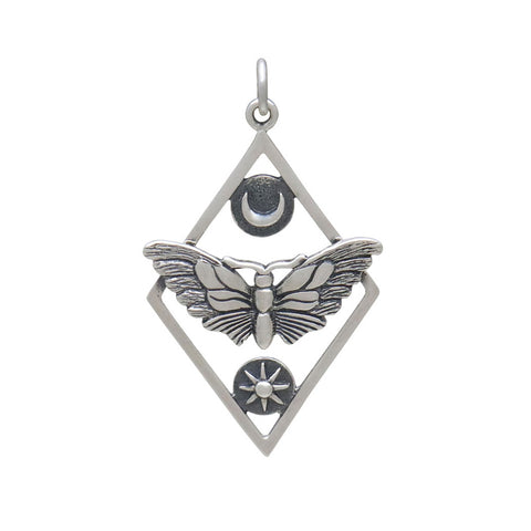 Wolf Charm with Bronze Star and Moon-6236