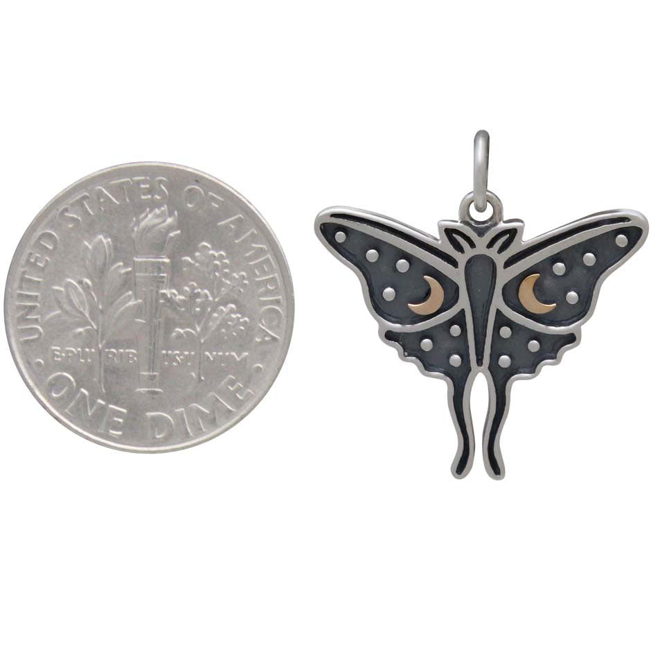 Luna moth charm-6385