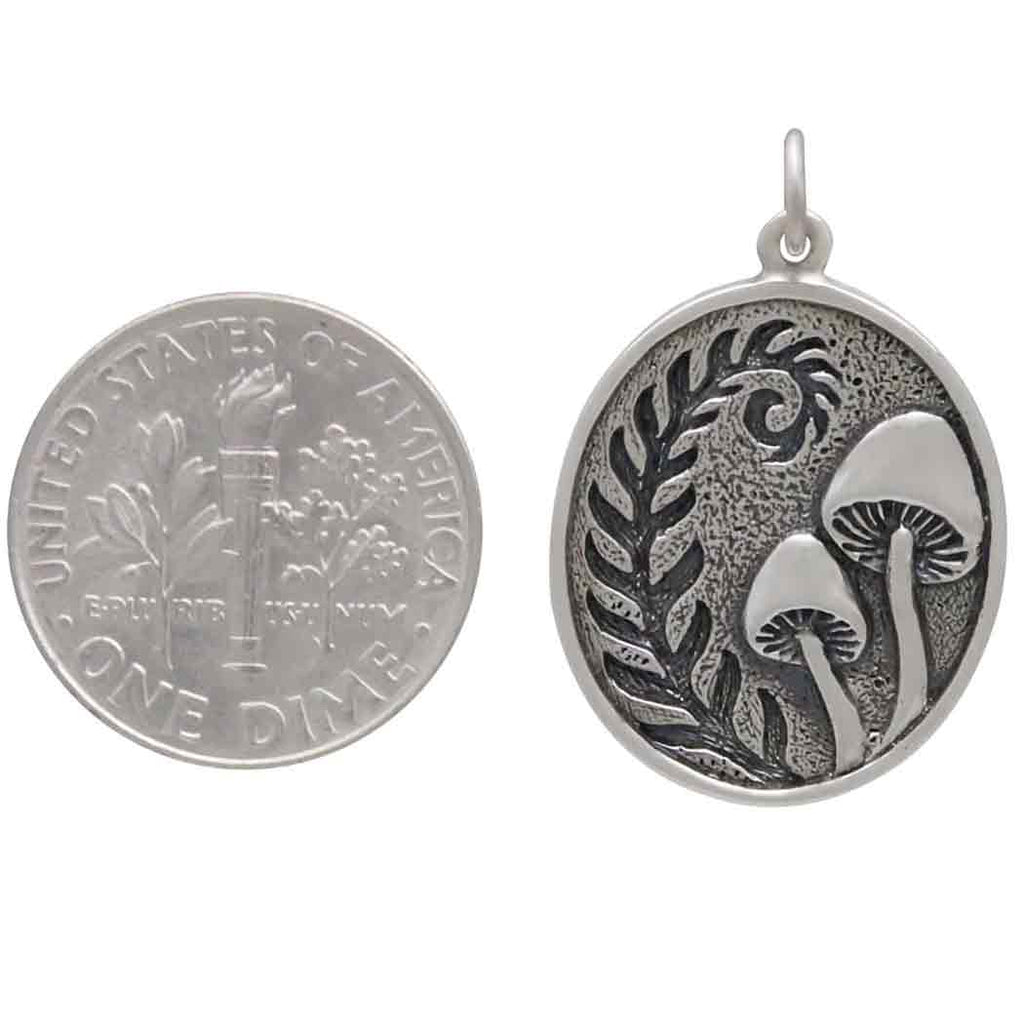Fern and Mushroom Charm-C124