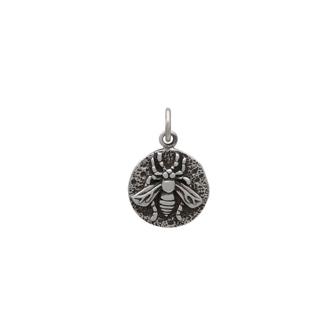 Cherry Blossom Cluster Charm with Bronze Bee-6412