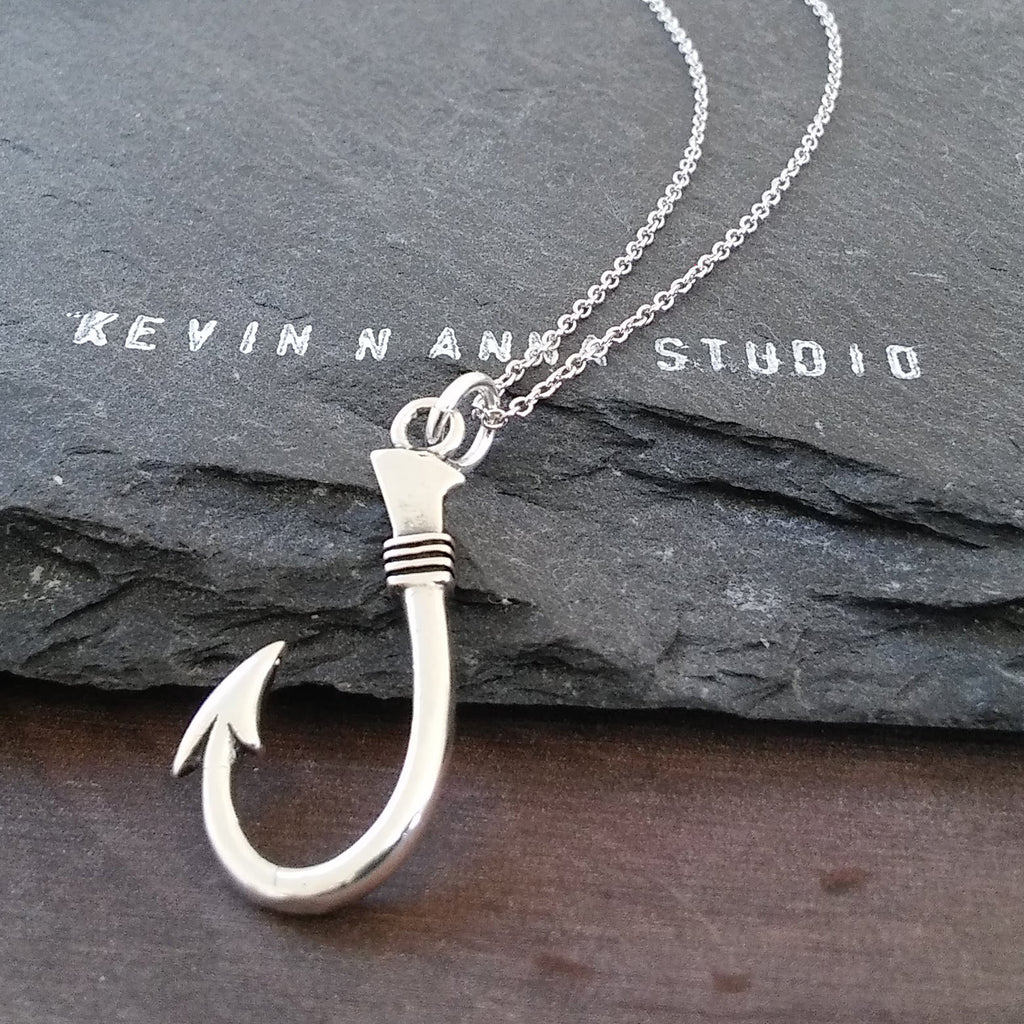 Fish Hook Necklace-C35 - Kevin N Anna