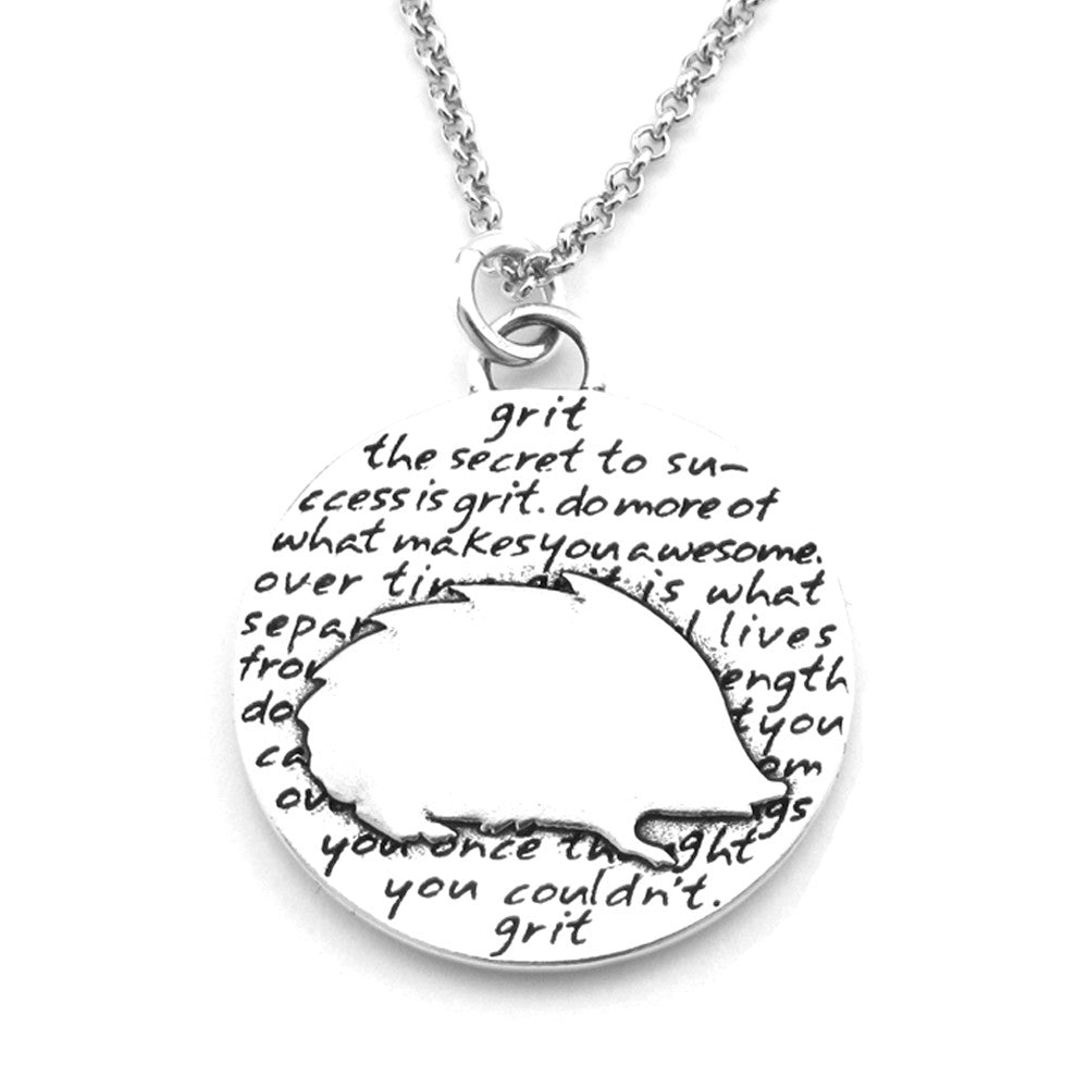 Hedgehog Necklace (Grit)-D109