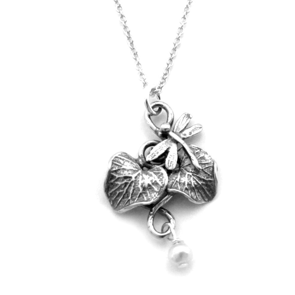 Dragonfly Leaf Necklace-B10S