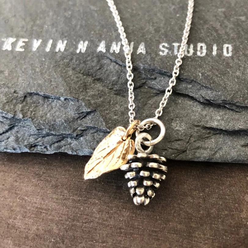 Pinecone Necklace-74407L - Kevin N Anna