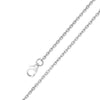 Sterling Silver Rhodium Plated Anchor Chain (1.35mm) with CLAW- 1238RHC