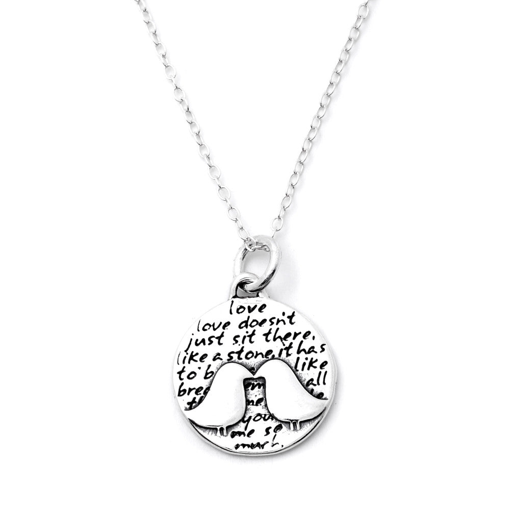 Kissing Birds Necklace (Love)-D06SM