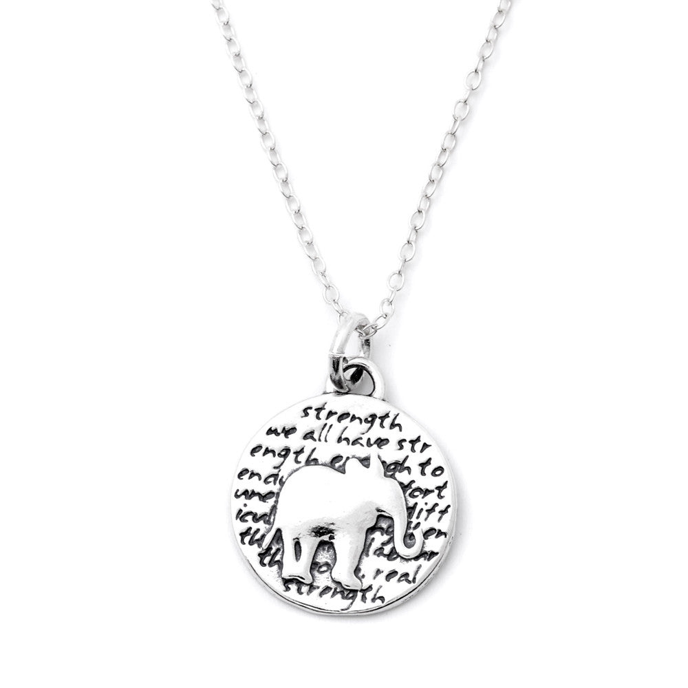 Elephant Necklace (Strength)-D36SM