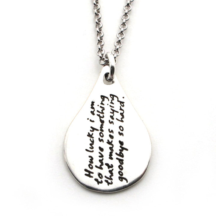 A.A. Milne Quote Necklace-W04