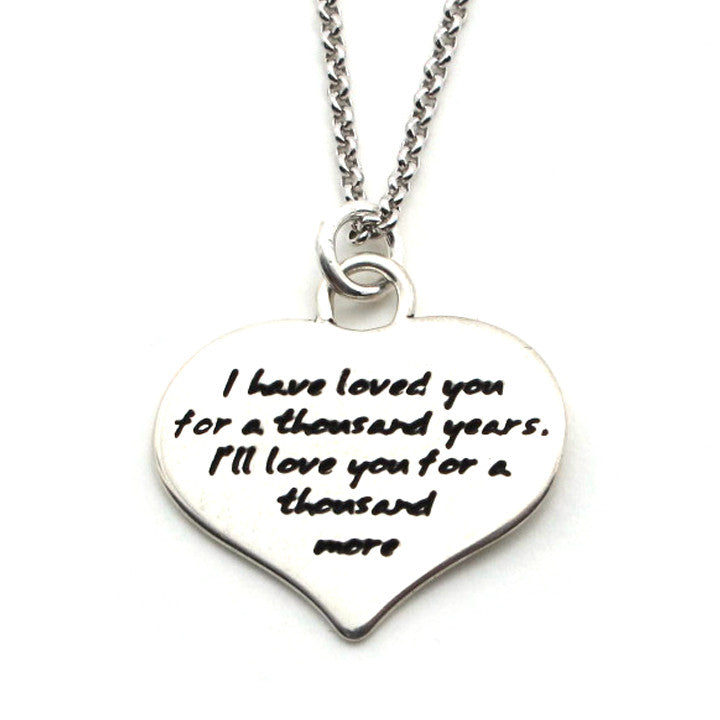Love Quote Heart Shape Necklace-W05