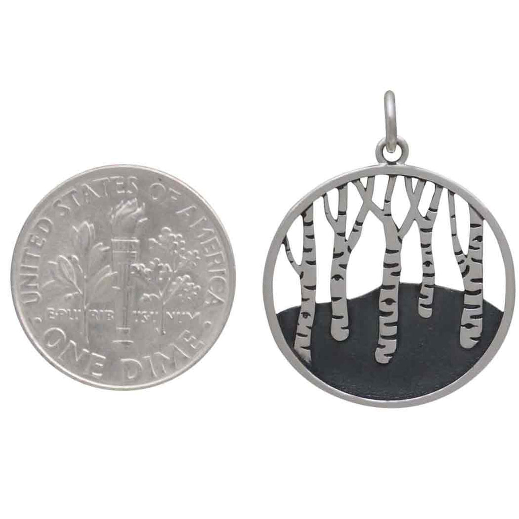 Birch Tree Forest Pendant-4239