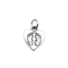 Heart Baby Feet Charm-4629