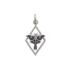 Tiny Luna Moth Charm in Diamond Frame-6435