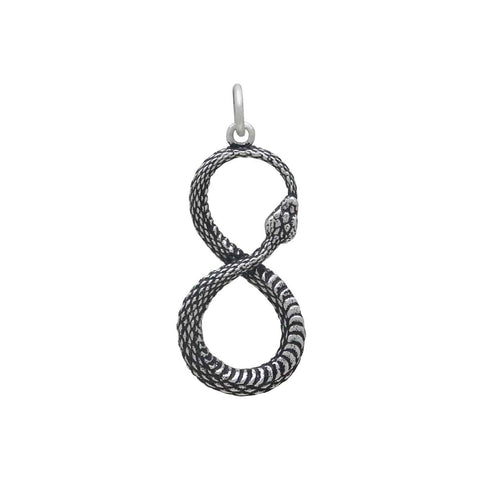 Ouroboros Charm with Moon Phases-4092