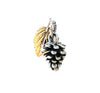 Pinecone and Gold Leaf Charm-893392P