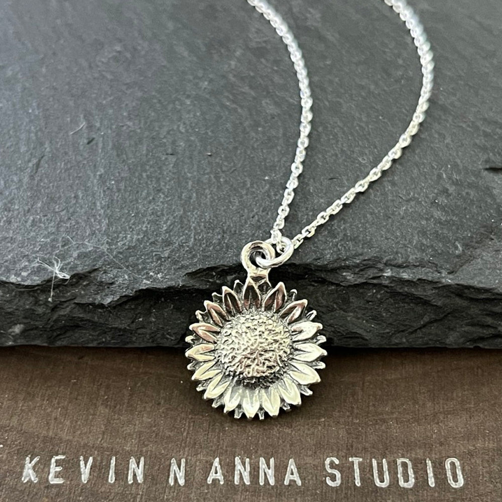 Sunflower Pendant Necklace-9356