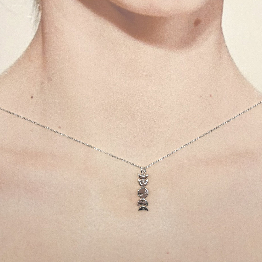 Moon Phase Necklace-SMALL-C71S