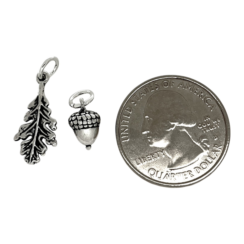 Acorn Oak leaf Charm-C6788