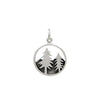 Tree and Mountain Charm-Small-C56P