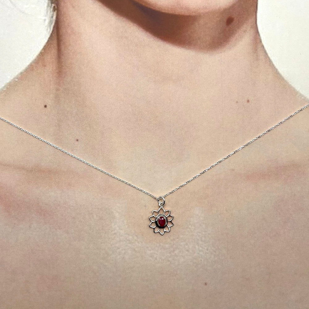 Ruby Gemstone Necklace