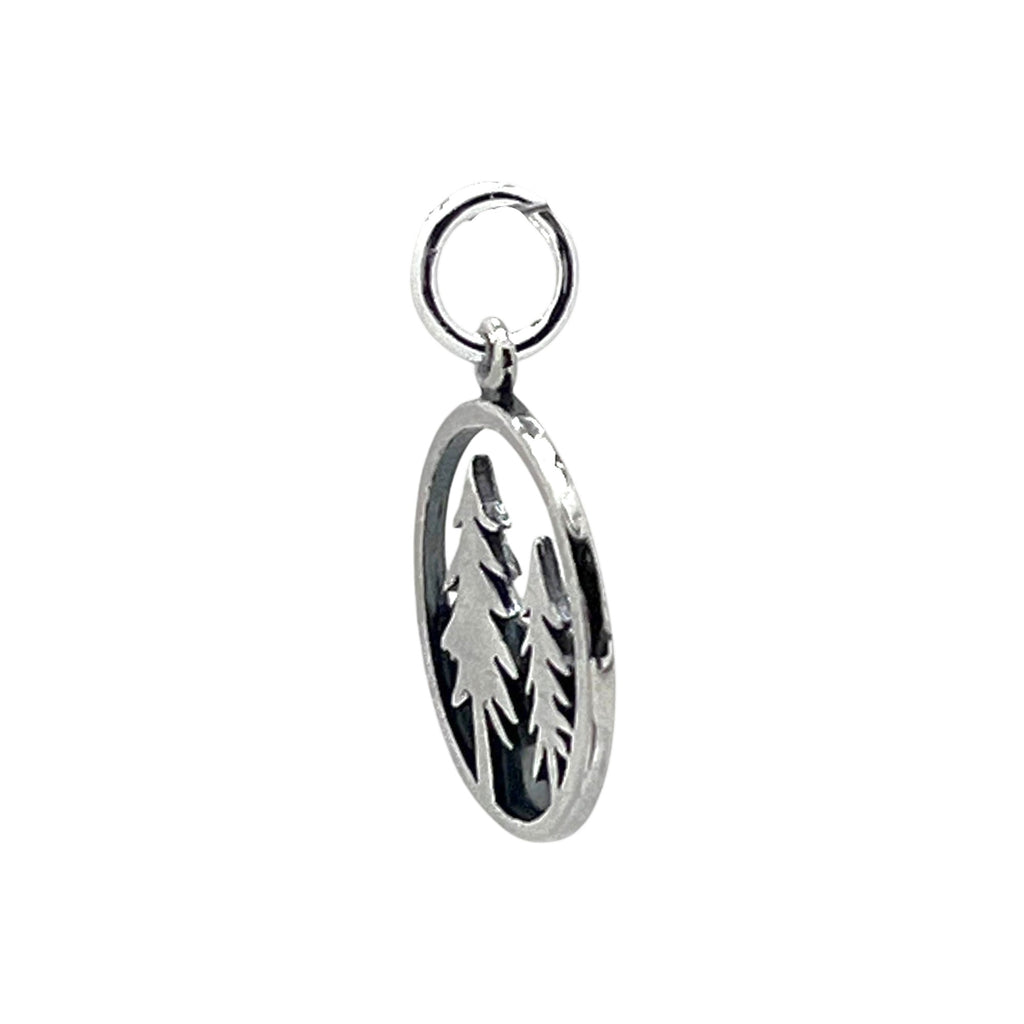 Tree and Mountain Charm-Small-C56