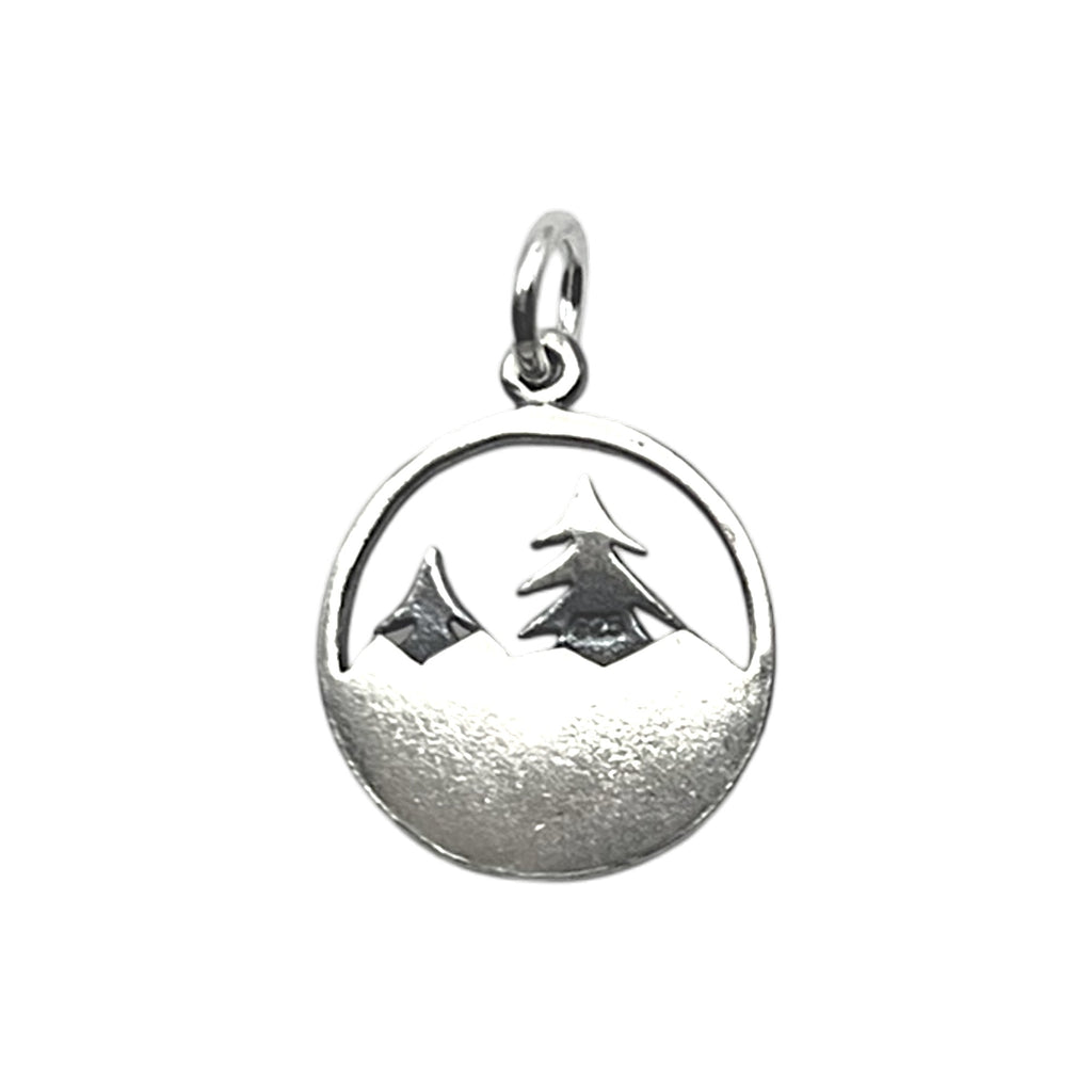 Tree and Mountain Charm-Small-C56