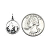 Tree and Mountain Charm-Small-C56