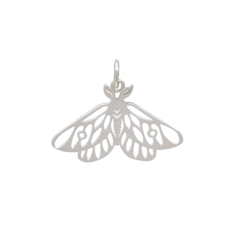 Tiny Luna Moth Charm in Diamond Frame-6435